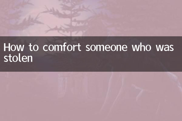 Come confortare qualcuno che è stato rubato