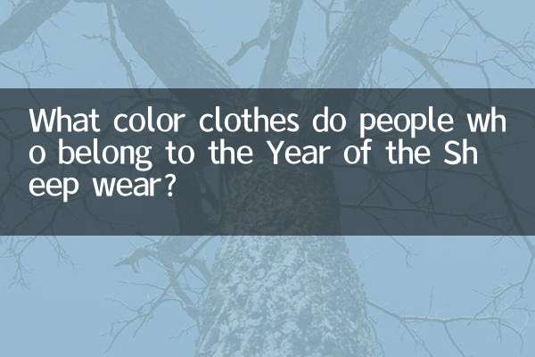 Welche Kleidungsfarbe tragen Menschen, die dem Jahr des Schafes angehören?
