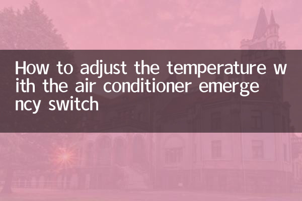 Come regolare la temperatura con l'interruttore di emergenza del condizionatore