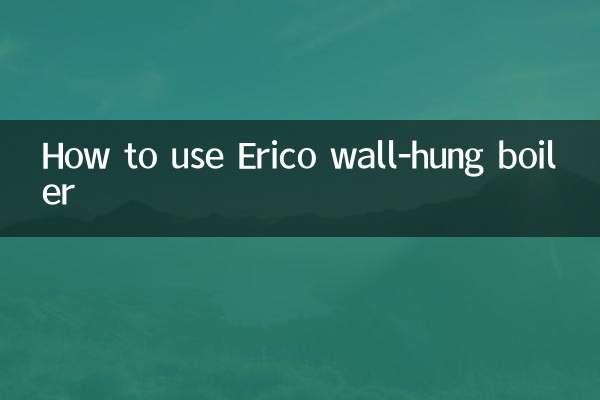 How to use Erico wall-hung boiler