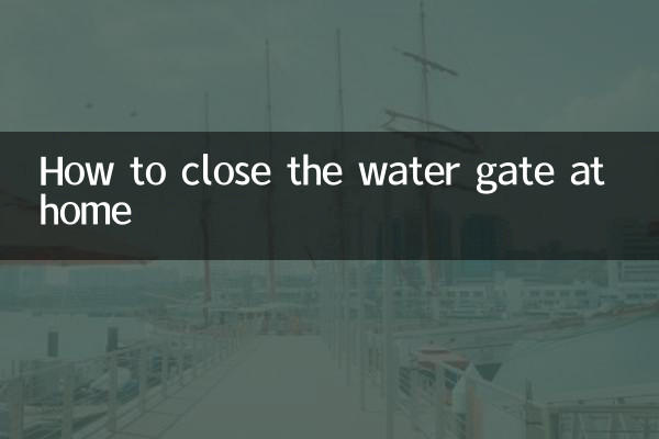 Como fechar a comporta de água em casa
