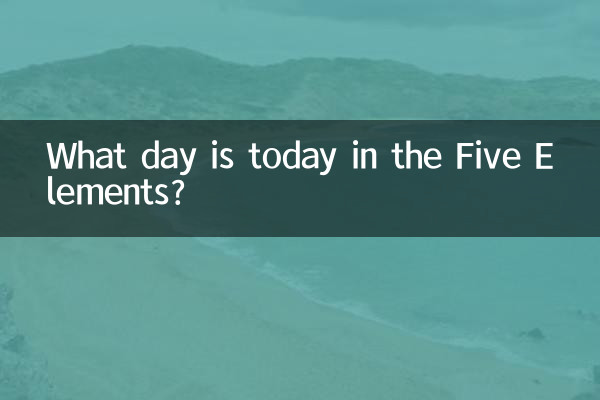 Que dia é hoje nos Cinco Elementos?