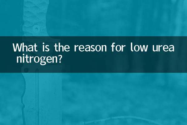 کم یوریا نائٹروجن کی وجہ کیا ہے؟