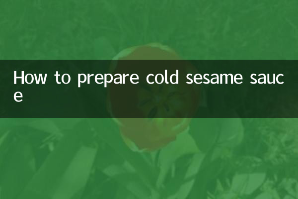 Como preparar molho frio de gergelim