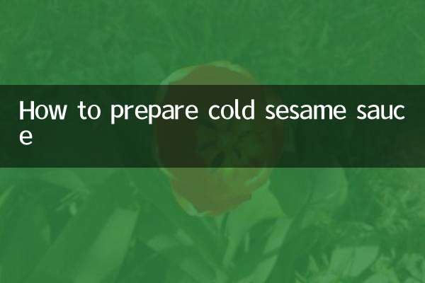 Como preparar molho frio de gergelim