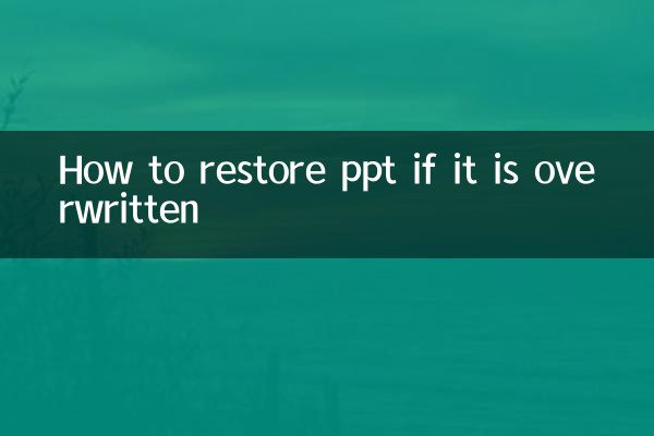 Como restaurar o ppt se ele for sobrescrito