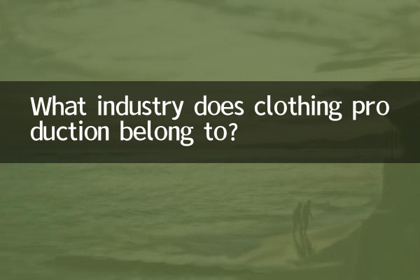 What industry does clothing production belong to?