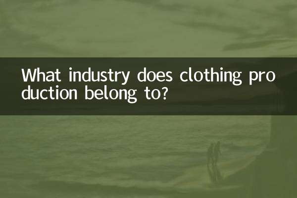 What industry does clothing production belong to?
