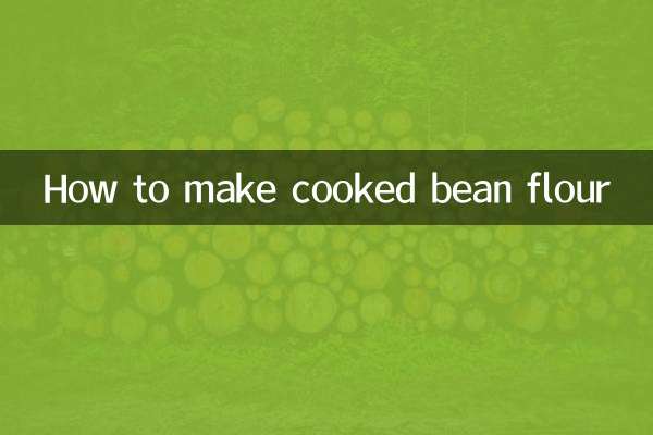 How to make cooked bean flour