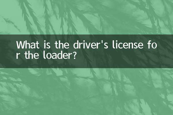ローダーの運転免許証とは何ですか？