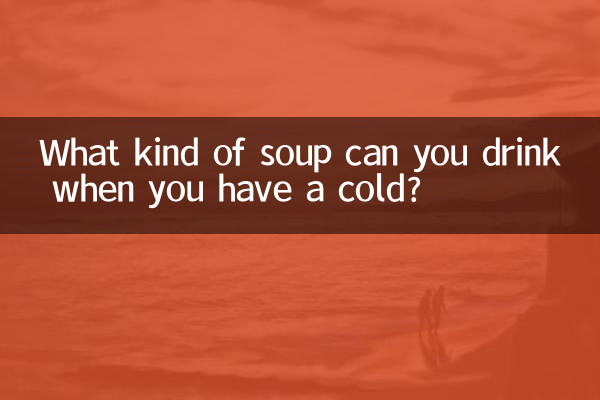 Quel genre de soupe peut-on boire quand on a un rhume ?