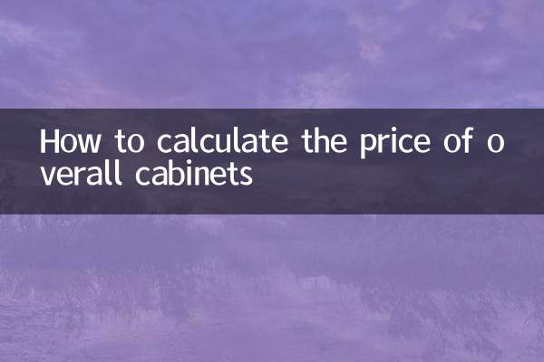 Cómo calcular el precio de los gabinetes en general.