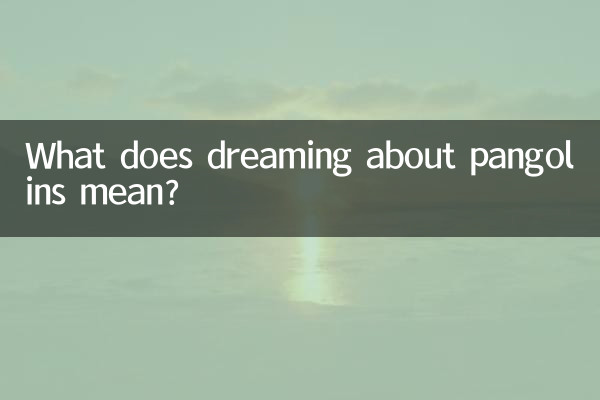 What does dreaming about pangolins mean?