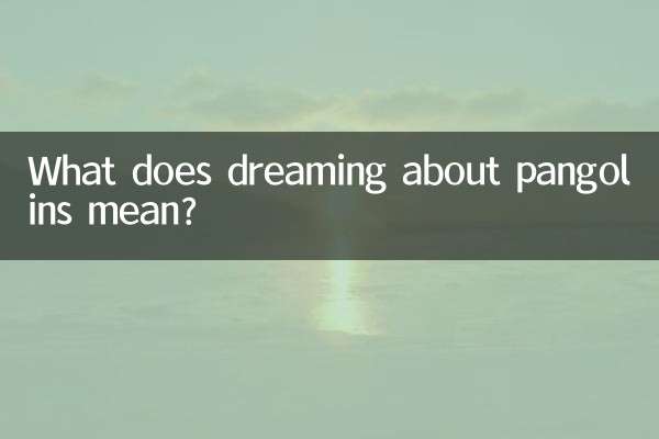 What does dreaming about pangolins mean?
