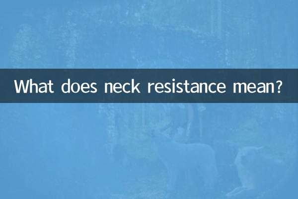 Cosa significa resistenza al collo?