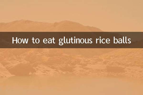 Cómo comer bolas de arroz glutinoso