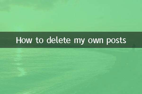 How to delete my own posts