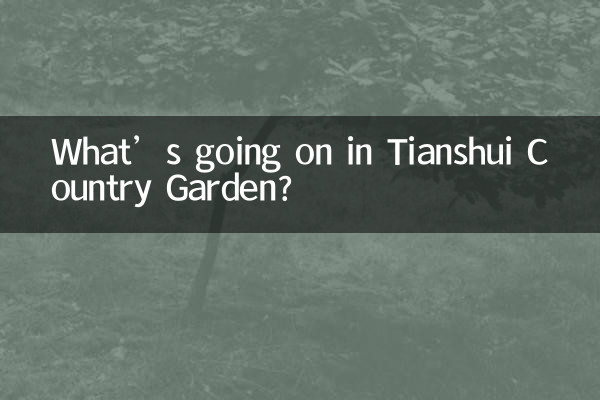 Что происходит в загородном саду Тяньшуй?
