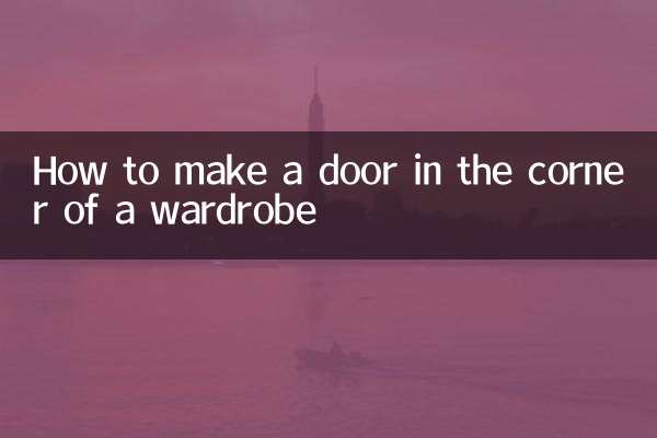 Cómo hacer una puerta en la esquina de un armario.