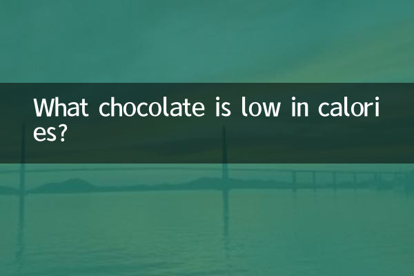 Quel chocolat est faible en calories ?