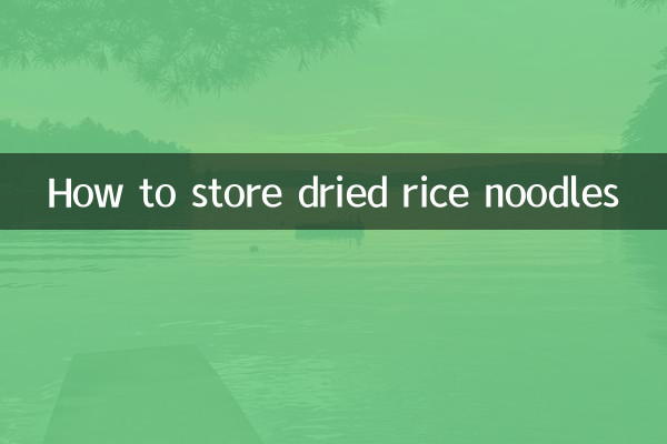 So lagern Sie getrocknete Reisnudeln