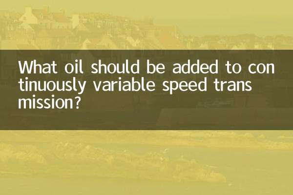 ক্রমাগত পরিবর্তনশীল গতির সংক্রমণে কোন তেল যোগ করা উচিত?