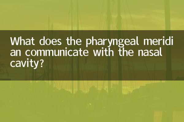 O que o meridiano faríngeo se comunica com a cavidade nasal?