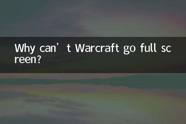 Perché Warcraft non può andare a schermo intero?