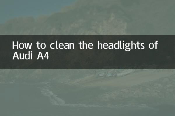 How to clean the headlights of Audi A4