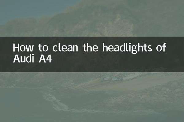 How to clean the headlights of Audi A4
