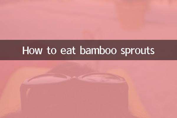 Cómo comer brotes de bambú