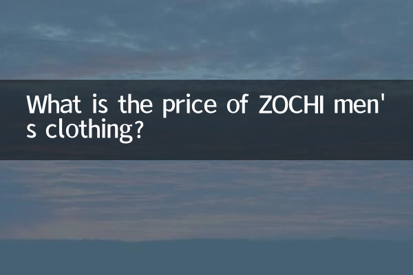Qual é o preço das roupas masculinas ZOCHI?