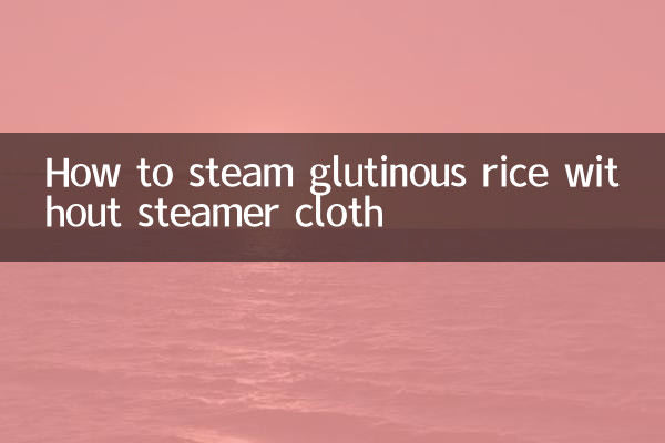 Cómo cocinar arroz glutinoso al vapor sin paño vaporizador