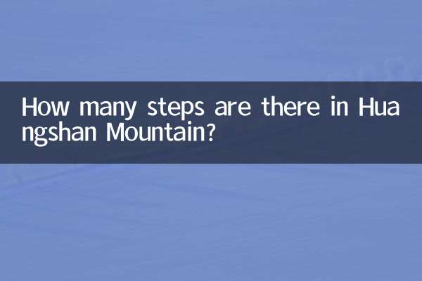 ہوانگشن ماؤنٹین میں کتنے اقدامات ہیں؟