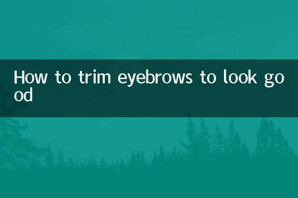 How to trim eyebrows to look good
