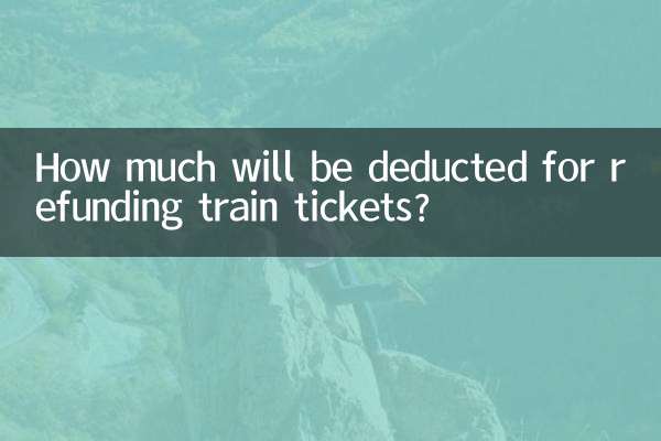 How much will be deducted for refunding train tickets?