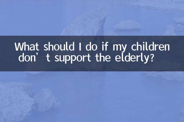 私の子供たちが高齢者をサポートできない場合はどうすればよいですか?