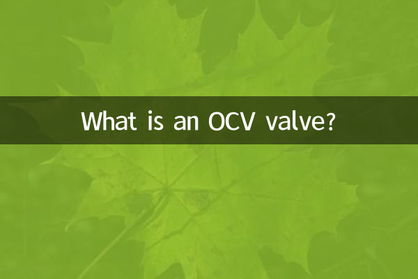 What is an OCV valve?