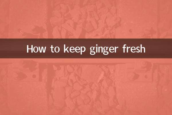 Como manter o gengibre fresco