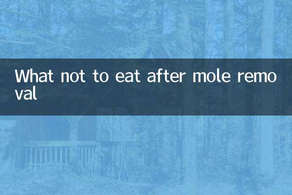 What not to eat after mole removal