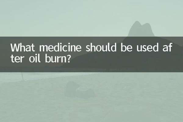 Qual medicamento deve ser usado após queimadura de óleo?