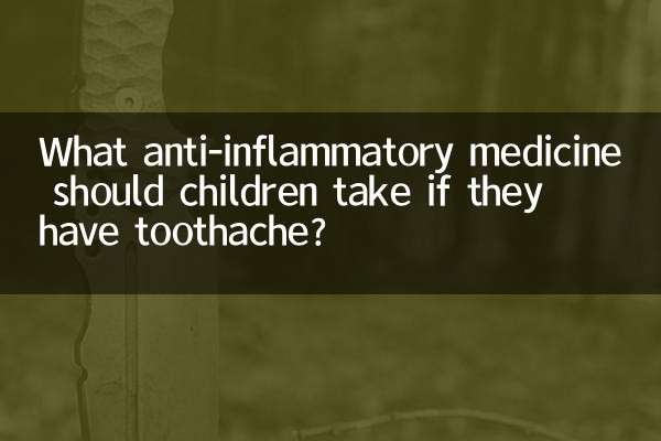 Que medicamento antiinflamatório as crianças devem tomar se tiverem dor de dente?
