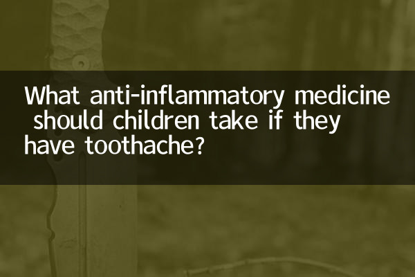 Que medicamento antiinflamatório as crianças devem tomar se tiverem dor de dente?