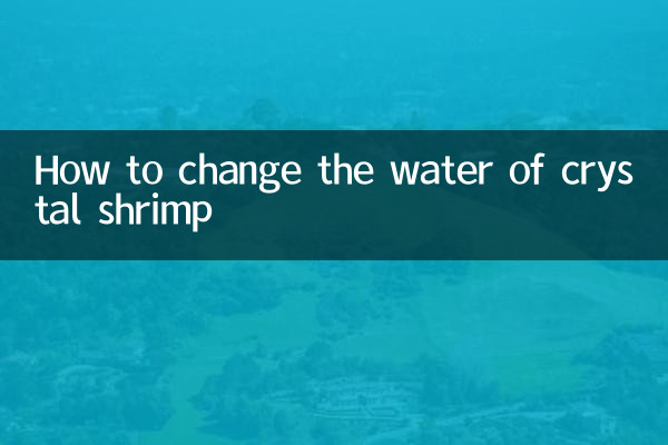 So wechseln Sie das Wasser von Kristallgarnelen