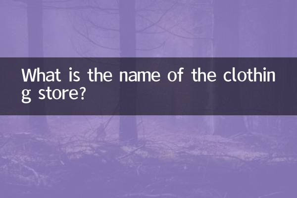 What is the name of the clothing store?
