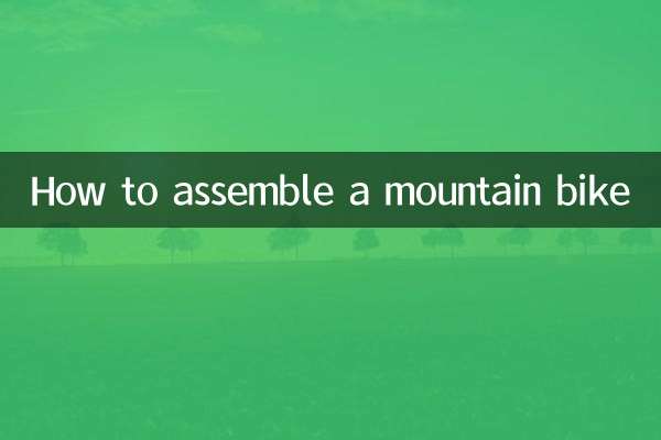 Comment assembler un vélo de montagne