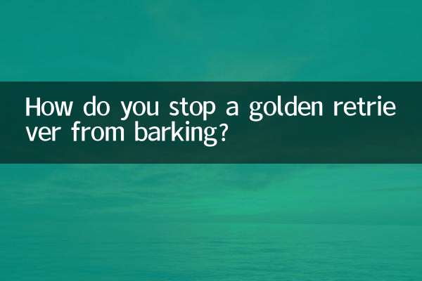 Wie verhindert man, dass ein Golden Retriever bellt?