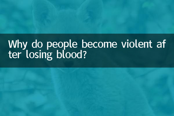 Perché le persone diventano violente dopo aver perso sangue?