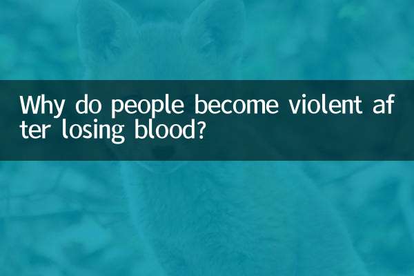 Perché le persone diventano violente dopo aver perso sangue?