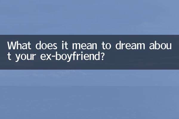 Cosa significa sognare il tuo ex ragazzo?